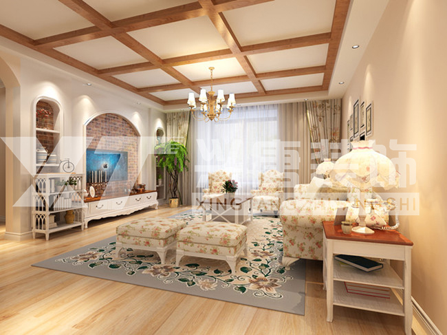 ��԰Ҽ��140ƽ����������������ʽ��԰װ��Ч��ͼ