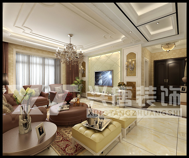 �ջ�ǳˮ��145ƽ��ŷʽ������װ��Ч��ͼ